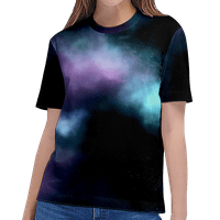 3D zvjezdica Print Women majica s kratkim rukavima O-izrez na ulici Ležerne prilike za prevelike vrhove