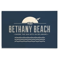Posjetite Bethany Beach, gdje se sunce zalazi na zidu Delaware Birch Wood Wood
