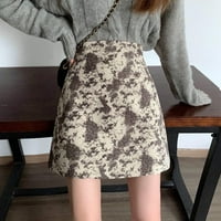 Xiuh Flowy suknja modna ženska mini suknja tiskana suknja kaiš elastične dame Slim kratke suknje ljetne