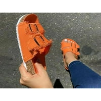 Gomelly Women Comfort sandale Dvostruki remen ravne slajdove nožne kloze za plažu cipele sa sandalom