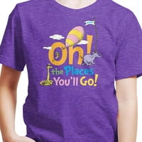 Dr Seuss - Oh, mjesta koja ćete ići - grafička majica kratkih rukava za mlade i mlade