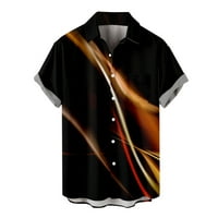 Košulje za muškarce Crne haljine košulje za muškarce Muške modne casual tipke Ispis pauša za bluze s