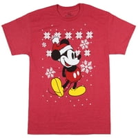 Disney muški božićni santa šešir mickey miš sa majicom snega