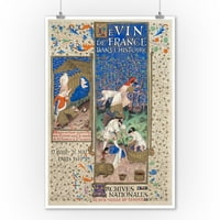 Le Vin de France Dans L'Histoire Vintage poster Francuska C