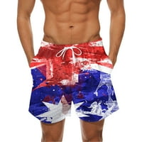 Vučena muška 4 jula Američka zastava Swim trunce kupaći odijelo Swim ploče Shorts Sruža XL, Plava