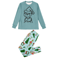 Podradozna porodica Božić pidžamas Sleep Set Set Cartoon Monster Print Veličine Baby-Kids-Adult-Put Top i hlače BodySuits Pidžami