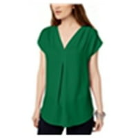 -N-C Ženska obrnuta bluza sa plesovima, zelena, mala