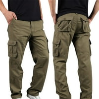 Teretne hlače Muške plus veličine Čisti pamučni pamučni multi-džepni dodaci otporni na trošenje velikih