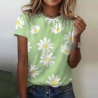 Košulje za žene Grafički trendy Ispis Bluza s kratkim rukavima, ljetni ženski kratki rukav Cvijet cvijeta