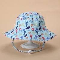 Dječja ljetna kanta Hat modni ispisani kape za djecu plavu