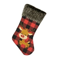 Shulemin božićne čarape Santa čarapa poklon torba Kontejner Drvo viseći ukras ukras, elk