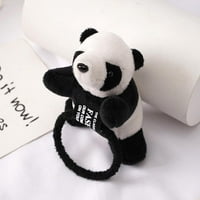 3D Panda serija meka panda plišana kose prstena za kosu za djevojke Clips djeca D4Q2