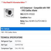 C kompresor - kompatibilan sa - Cadillac Allante 1991