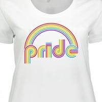 Inktastični ponos - Rainbow Retro Look majica Plus veličine