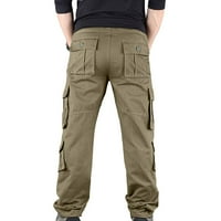 Stamzod Cargo Hlače za muškarce Solidan multi-džepni opterećeni kombinezon na otvorenom casual pantalone