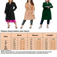 Prednji protok Ženski kaput odvojite ovratnike Kaputi s jednostrukim kaputom za kaput topla odjeća Plain