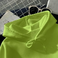 Majice s dugim rukavima za žene dugih rukava za bluzu džepa pulover zeleni xl