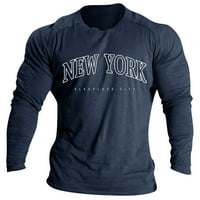 Kali_store majice s dugim rukavima za muškarce Muške dugih rukava udobnosti T majice posada pulover