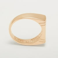 Britanci napravljeni 18k ružinski zlatni prirodni dijamantni muški prsten za mins - Opcije veličine