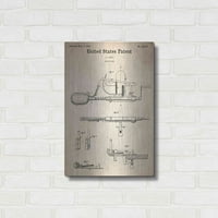 Luxe Metal Art 'Apple Pare Blueprint Patent pergament,' metalna zidna umjetnost, 16 x24
