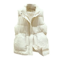 BabySbule Winter Jackets za žensko čišćenje Ženski džepni prsluk kaput kratka jakna zimska bez rukava
