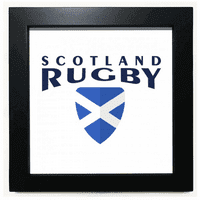 Rugby Scotland Run Art Deco modni crni kvadratni okvir Slika zidna stolna stola