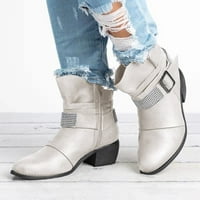 Homodles Ženske srednje čizme za gležnjeve na prodaju - kotače za cipele na prstenstone Khaki veličine