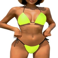 Ženski tank bikini kupaći kostim trokut guzice bikini s pokrovnim neonskom