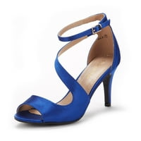 Parovi snova Ženska modna gležnjače Otvorena nožnica Stilettos vjenčani partijski sandale Nile Royal Blue veličine 8