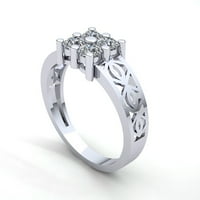 Originalna 0,15CT okrugla rez Dijamantna muška stilski godišnjica Angažman prsten od punog 18k ruža,