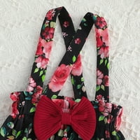 TODDLER Girl Outfits Flyne rukavi crtani cvjetni printoni ROMPER TOČNO SUK MODE