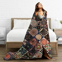 Vintage Mandalas Fleece bacaje pokrivač ultra mekani ugodan ukrasni flanel pokrivač cijela sezona za kućni krevet Kauč Stolica 80x60in