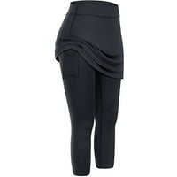 Ženske noge za temmu Temmy Control Tenis Skirt Elastic S suknje Capri Pant Black XL