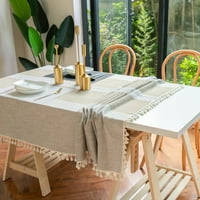 Voguele stol platna Tassels Stolcloth izvezeni pravokutnik poklopci poklopci ukrasni kućni dekor Solid Boja Ispunjena siva 39.37 * 62. u