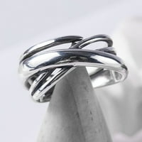 Višeslojni nepravilni prsten Jednostavnost Namotavanje pletenica otvorenog prstena modni nakit za žene