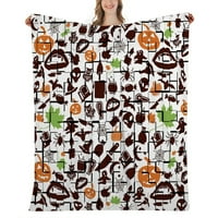 Halloween Dekorativni pokrivač-Halloween, Trippy pokrivač za dekor sobe za spavaonice, 325