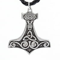 Ogrlica od nakita Nordic Thor HAMMER Mjolnir Viking Gothic Chain Privjesak ogrlice za žene biserni kristalni