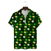 Bextsrack muške polo majice sv. Patrickov dan Ispiši casual kratke hlače sa patentnim zatvaračem Havajske majice Košulje za njega