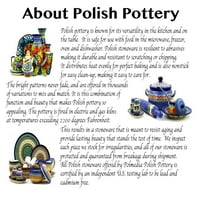 Poljska posuda 11½ ovalna zdjela ručno oslikana u bolesniku, Poljska + potvrda o autentičnosti