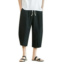 Hlače za vježbanje Muškarci Capri hlače Baggy harem hlače nacrtavanje hlača na plaži Yoga crna