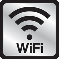 HY-KO proizvodi Engleski WiFi Simbol znak, plastika - 4. 4. In. - slučaj od 5