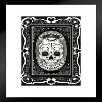 Meksički dan mrtve poker karte za lice matirane uokvirene umjetnosti