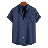 Uorcsa Muška majica kratki rukav Topy Fashion Popularni odmor ljetni bluzoviti casual štand ovratnik