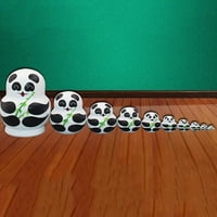 SunsuNrise set drvene pande životinje rusko gniježđe lutke lutke ručno izrađene zanat dječje poklon