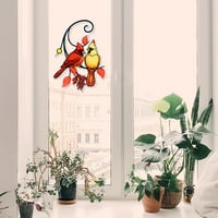 Yubatuo Multicolor ptica na grani, visokog obojenog ukrasa za prozor, serija ptica za dom