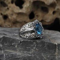 Mnjin ugravirani vintage prsten za muškarce i žene modni nakit Popularni dodaci srebrni 11