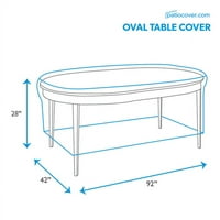 Patio Extra Veliki vodootporni ovalni stol za tablicu - Vanjski stol za pranje na otvorenom - Ovlašteni