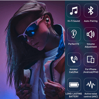 Urban Street Buds Pro True Bluetooth bežični uši za allview Soul Mini sa aktivnom bukom Otkazivanje crne boje