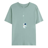 Grafičke majice za muškarce Dječaci majica casual okruglica crtanih crtanih planeta Print Thirt Short