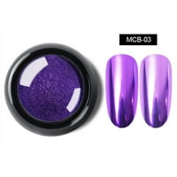 Yi Pro Colors Metal Mirror Glitter Nail Art Praw prah Pigment Decor Manikir Alat